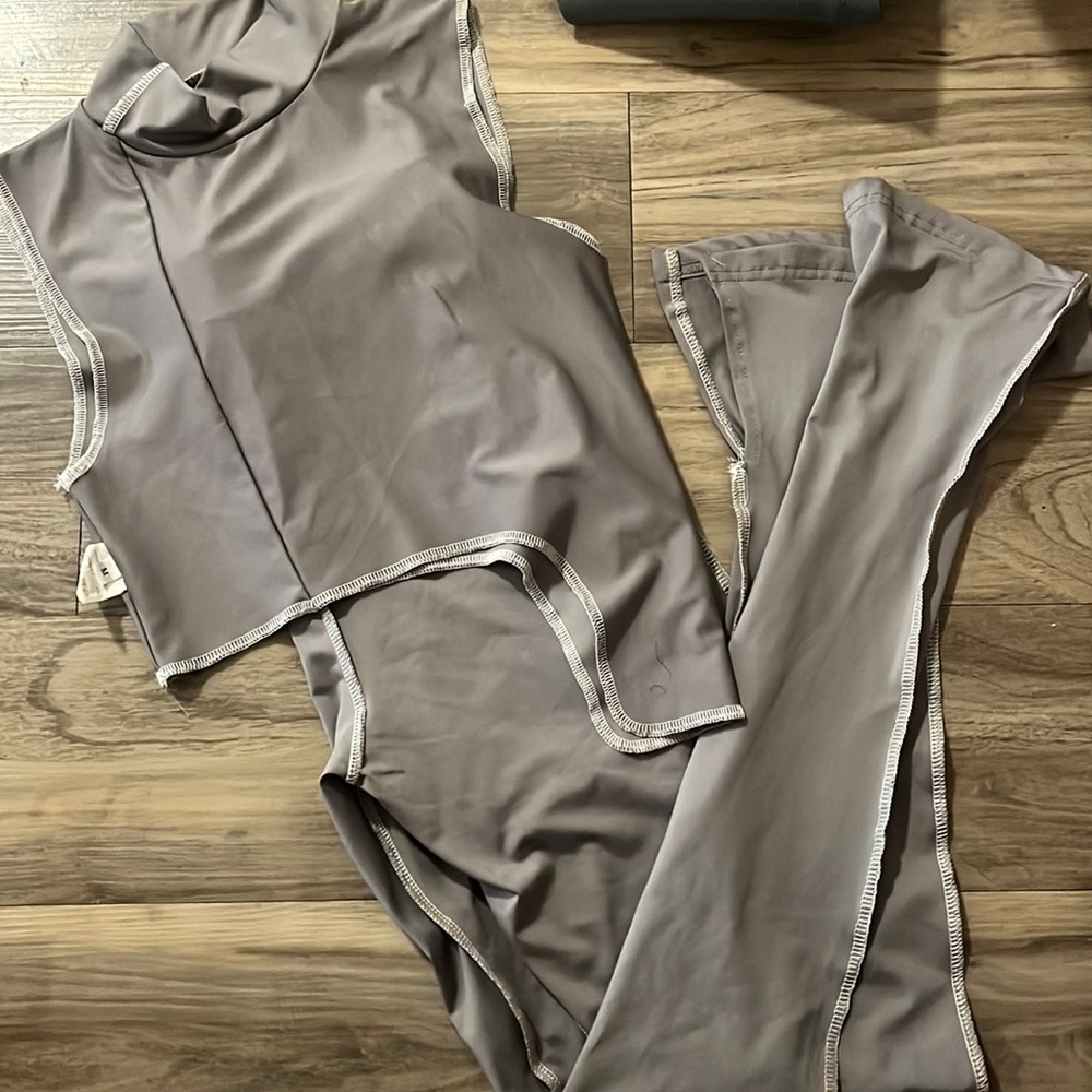 Gray (Inside out) inspired two piece set